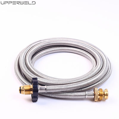 Adaptateur de tuyau de propane de puits de feu remplissage de gaz de GPL tressé en acier inoxydable pour poêle de camping