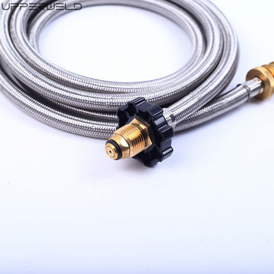 Adaptateur de tuyau de propane de puits de feu remplissage de gaz de GPL tressé en acier inoxydable pour poêle de camping