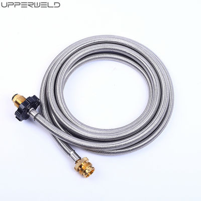 Adaptateur de tuyau de propane de puits de feu remplissage de gaz de GPL tressé en acier inoxydable pour poêle de camping