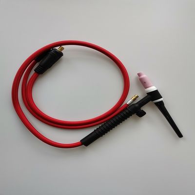 WP-26V-R 35-70 EU Plug TIG Torch kit Pistolet de soudage refroidi à l'air avec soupape à gaz 200A Noir Rouge