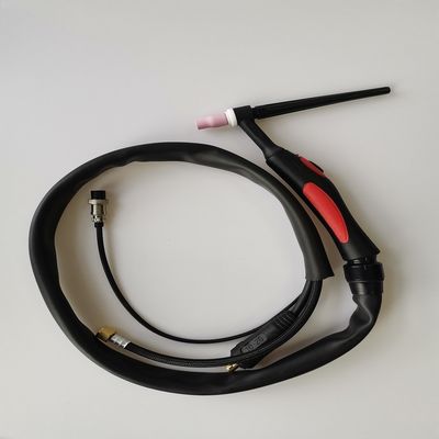WP-26V-R 35-70 EU Plug TIG Torch kit Pistolet de soudage refroidi à l'air avec soupape à gaz 200A Noir Rouge