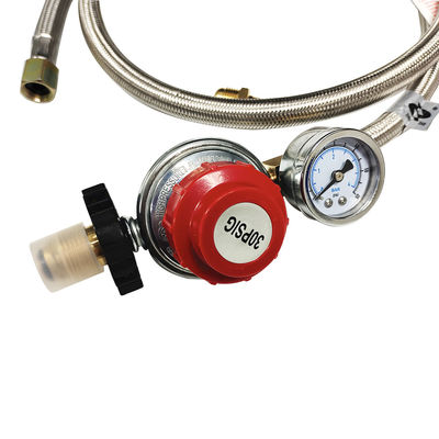Régulateur de GPL haute pression et tuyau en acier inoxydable pour la connexion au poêle 5 FT Longueur