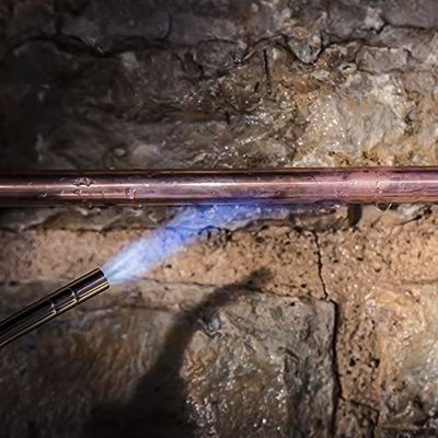Torche de soudage au gaz de propane à déclenchement avec brûleur à cou court et allumage à pression facile