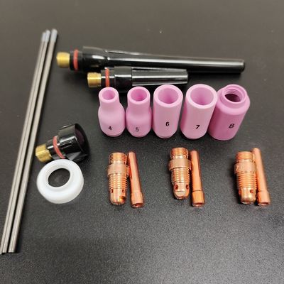 0.28KG Alumine buse collet corps isolant d'électrode TIG soudage torche fournitures pour WP-17/18/26 13N 18pcs