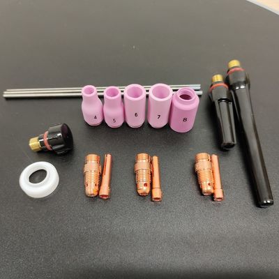0.28KG Alumine buse collet corps isolant d'électrode TIG soudage torche fournitures pour WP-17/18/26 13N 18pcs