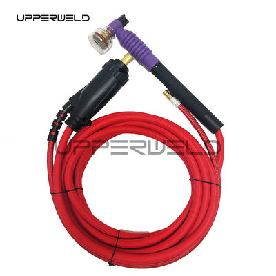 WT125F Torche de soudage TIG avec tasse en verre câble rouge et lentille à gaz