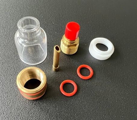 53GQ Adaptateur de lentille à gaz Coude Collet TIG Kit de consommables de soudage pour une meilleure couverture du gaz