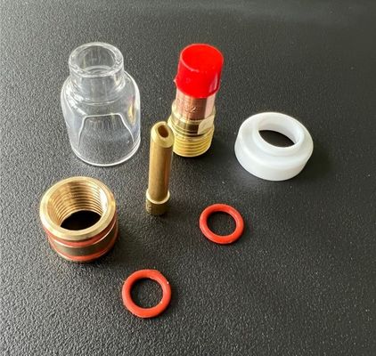 TIG accessoires Kit de buse transparente 53GQ Adaptateur de lentille à gaz Collet de coin pour le soudage transparent