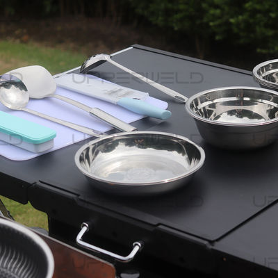 Table de camping en aluminium multifonctionnelle pour cuisiner facilement et faire du barbecue en plein air