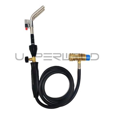 Soutien personnalisé Poussez le bouton d'allumage Mapp Gas Propane Brazing Torch avec deux brûleurs OEM