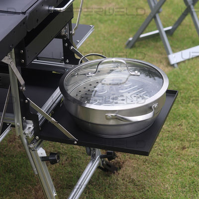 Table de camping en aluminium multifonctionnelle pour cuisiner facilement et faire du barbecue en plein air