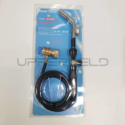 Soutien personnalisé Poussez le bouton d'allumage Mapp Gas Propane Brazing Torch avec deux brûleurs OEM