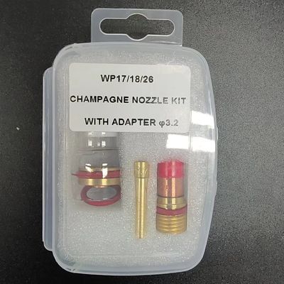 Wp17/18/26 Série Longue Collet de coin 50mm 1/8 pour le soudage Tig Torch 17,2 * 9,3 * 2cm