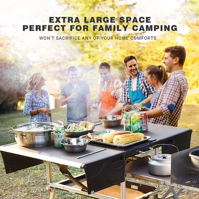 Cuisine de camping en plein air Table pliante en aluminium pour camping-car