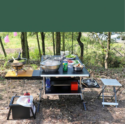 Cuisine de camping en plein air Table pliante en aluminium pour camping-car