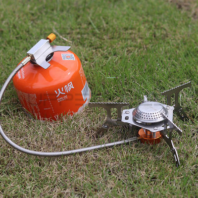 Cuisinière de camping en acier inoxydable pliable cuisinière au butane au propane avec boîtier
