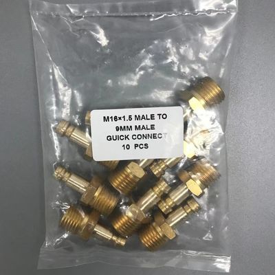 Couleur noire personnalisée EU Plug Longthen Connectez M16 * 1,5 mâle à 9 mm mâle Connectez adaptateur TIG