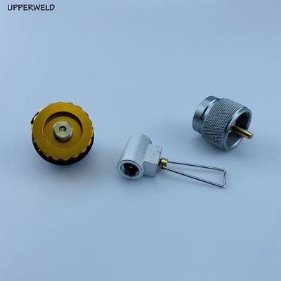 Adaptateur d'entrée de petit réservoir de propane extérieur pour la conversion de brûleurs de poêles de camp de barbecue jaunes
