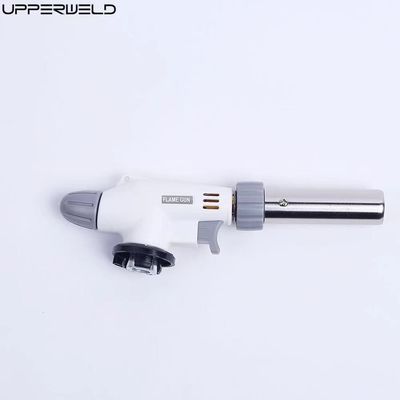 Torche de cuisine Pistolet à flamme au butane Blanc 1.6kw Pistolet à gaz Mini BBQ