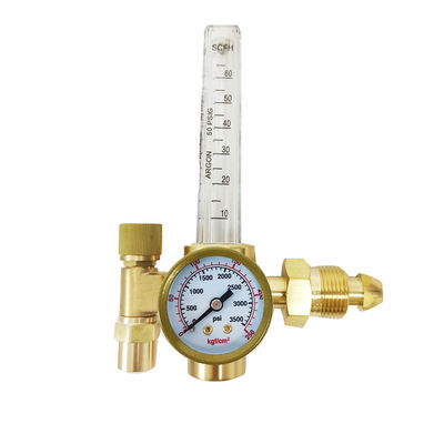 Réguleur de gaz industriel mini CO2/Argon avec construction en laiton jaune