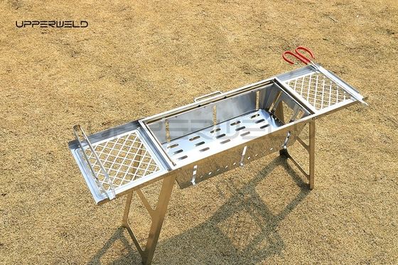 Finition propre Grill extérieur à barbecue portable pliable en acier inoxydable Grill sans fumée