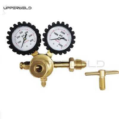 Régulateur d'azote en laiton 0-600PSI CGA580 Manomètre de pression de gaz de connexion d'entrée pour la purge HVAC