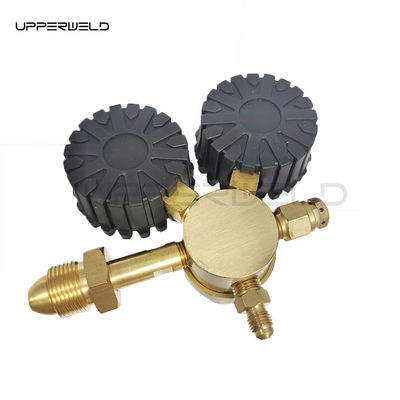 Régulateur d'azote en laiton 0-600PSI CGA580 Manomètre de pression de gaz de connexion d'entrée pour la purge HVAC