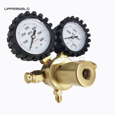 Régulateur d'azote en laiton 0-600PSI CGA580 Manomètre de pression de gaz de connexion d'entrée pour la purge HVAC
