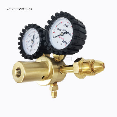 Régulateur d'azote en laiton 0-600PSI CGA580 Manomètre de pression de gaz de connexion d'entrée pour la purge HVAC