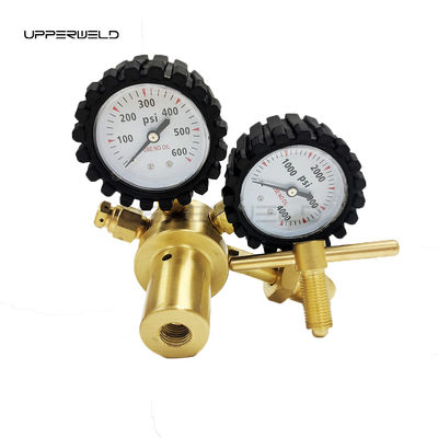 Régulateur d'azote en laiton 0-600PSI CGA580 Manomètre de pression de gaz de connexion d'entrée pour la purge HVAC