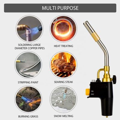 OBM Support CGA600 fil de soudure et de brasage Trigger-Start Torche tête Propane Mapp Torche 1300°C