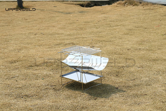 Grill pliable extérieur ultra-légère à combustible de bois Finition propre pour barbecue portable