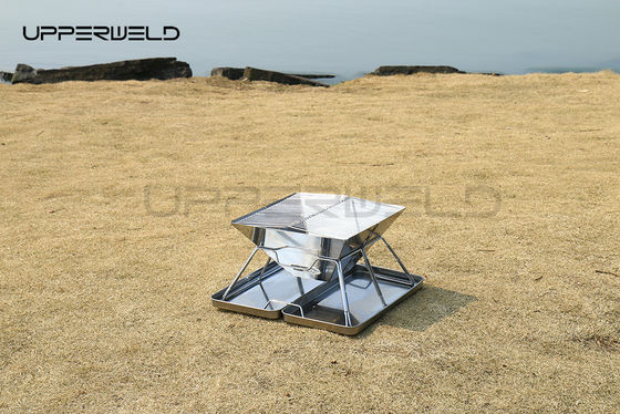 2 kg Finition propre bois portable camping pliable four à gril au carbone pour les voyages en plein air