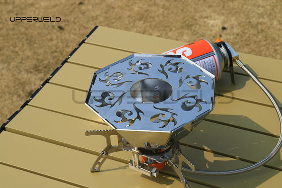 Poêle à gaz au propane d'argent portable pour le barbecue en plein air et le camping