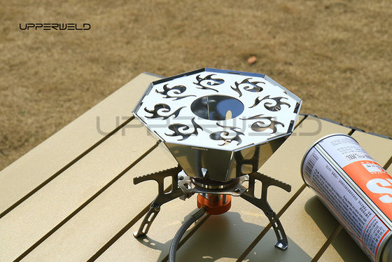 Poêle à gaz au propane d'argent portable pour le barbecue en plein air et le camping