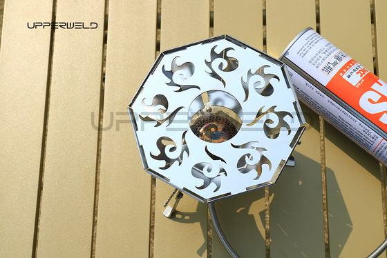 Poêle à gaz au propane d'argent portable pour le barbecue en plein air et le camping