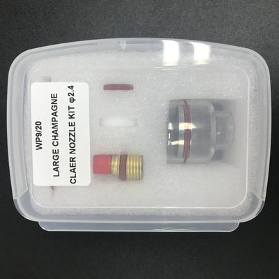 WP9/20 2.4mm TIG soudage torche Stubby Lentille à gaz Kit de verre pour Wp17/18/26 Tig torche 2kg