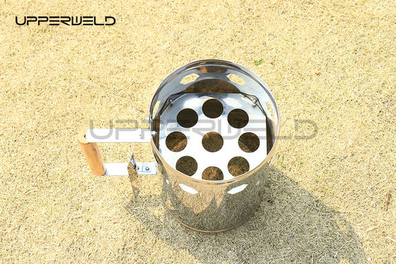 Commenceur de cheminée à charbon de bois en acier zincé pour cuisson en extérieur de barbecue portable