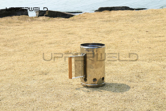 Commenceur de cheminée à charbon de bois en acier zincé pour cuisson en extérieur de barbecue portable