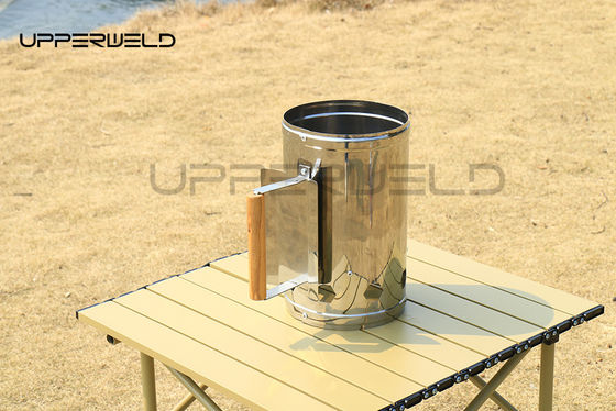 Commenceur de cheminée à charbon de bois en acier zincé pour cuisson en extérieur de barbecue portable