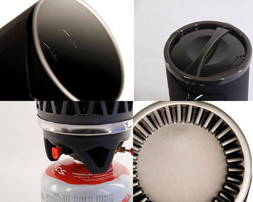 Des pots et casseroles de camping portables pour cuisiner à la cuisinière à gaz intégrée lors de voyages en plein air