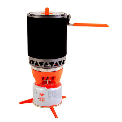 Poêle poly extérieur résistant au vent Poêle à gaz de pique-nique de 1600W avec pot et bol intégrés
