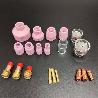 Kit d'accessoires de lampe de soudage TIG refroidie par air/eau avec lentille à gaz et tasse en verre