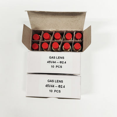 45V 44 2,4 mm TIG soudage Lentille à gaz collecteur de corps pour soudage Type refroidi à l'air / à l'eau