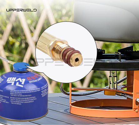 Connecteur de bouteille de gaz de camping en acier inoxydable Adaptateur de poêle à brûler pour sac à dos