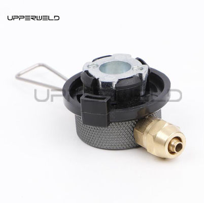 Cassette de cuisinière à gaz en une pièce, noire, connecteur de réservoir de gaz pour régulateur de soupape, adaptateur de cuisinière à soupape