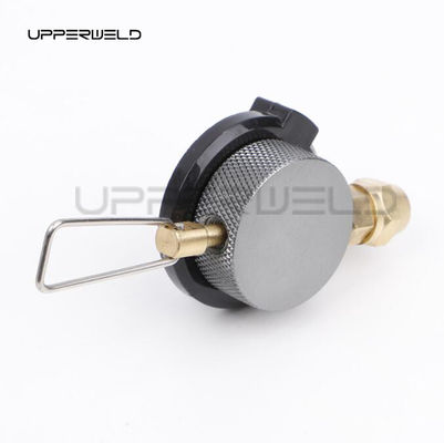 Cassette de cuisinière à gaz en une pièce, noire, connecteur de réservoir de gaz pour régulateur de soupape, adaptateur de cuisinière à soupape