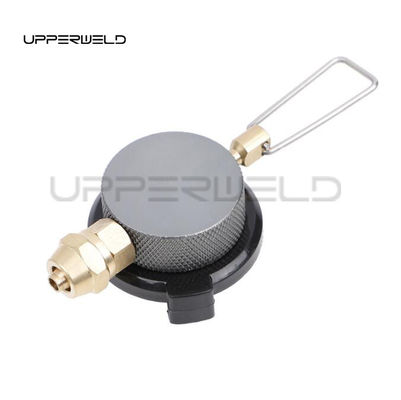 Cassette de cuisinière à gaz en une pièce, noire, connecteur de réservoir de gaz pour régulateur de soupape, adaptateur de cuisinière à soupape