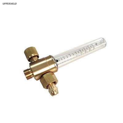 Régulateur d'azote en laiton soudé à débitmètre unique avec connexion d'entrée de flamme féminine de 1/4 pouce