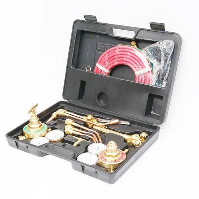 Casse de transport pratique Kit de brasage de l'acétylène à l'oxygène pour la torche de coupe de soudage au gaz supérieur
